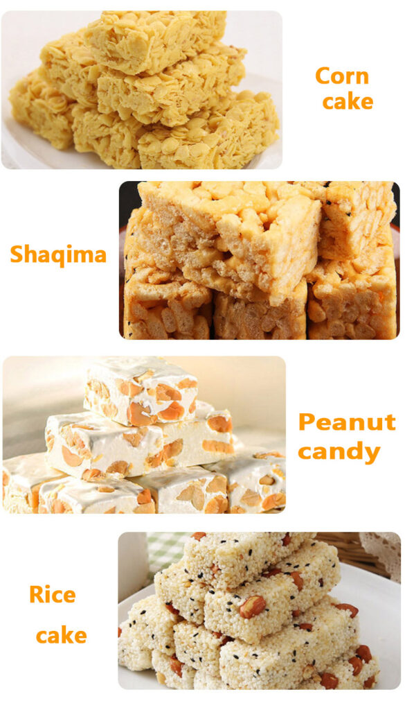 Candies that Automatic Peanut Candy Making Machine can produce
